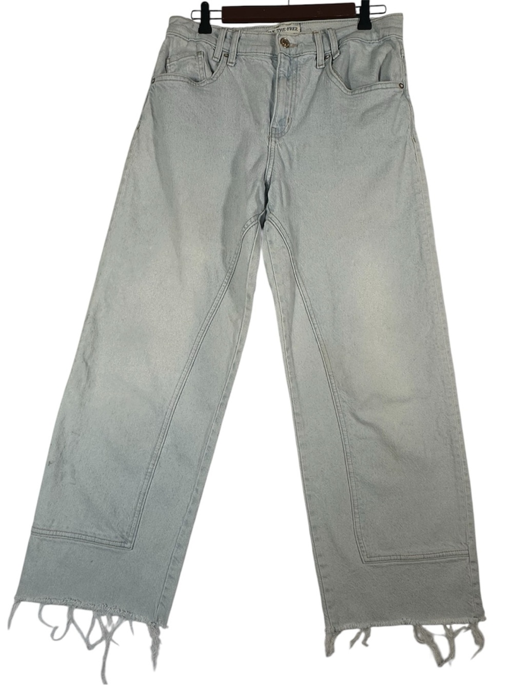We The Free Light Blue Wide Leg Denim Jeans Size 29